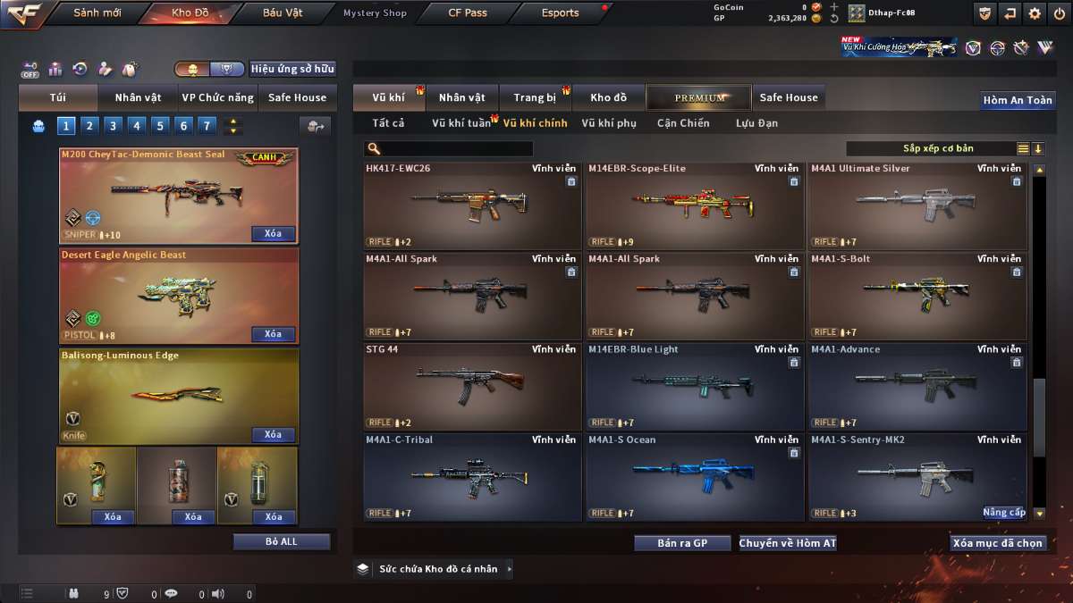 shop acc cf uy tin gia re